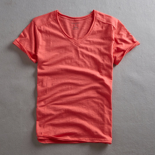HW Herren V-Ausschnitt Shirt | Hochwertiges Baumwollshirt für warme Tage