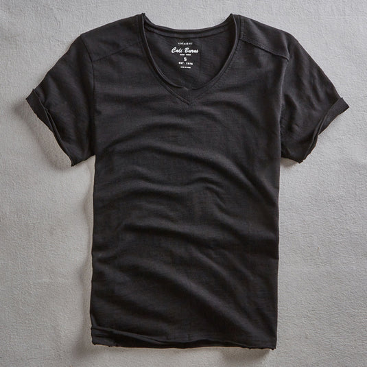HW Herren V-Ausschnitt Shirt | Hochwertiges Baumwollshirt für warme Tage