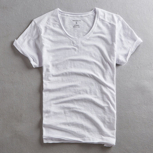 HW Herren V-Ausschnitt Shirt | Hochwertiges Baumwollshirt für warme Tage