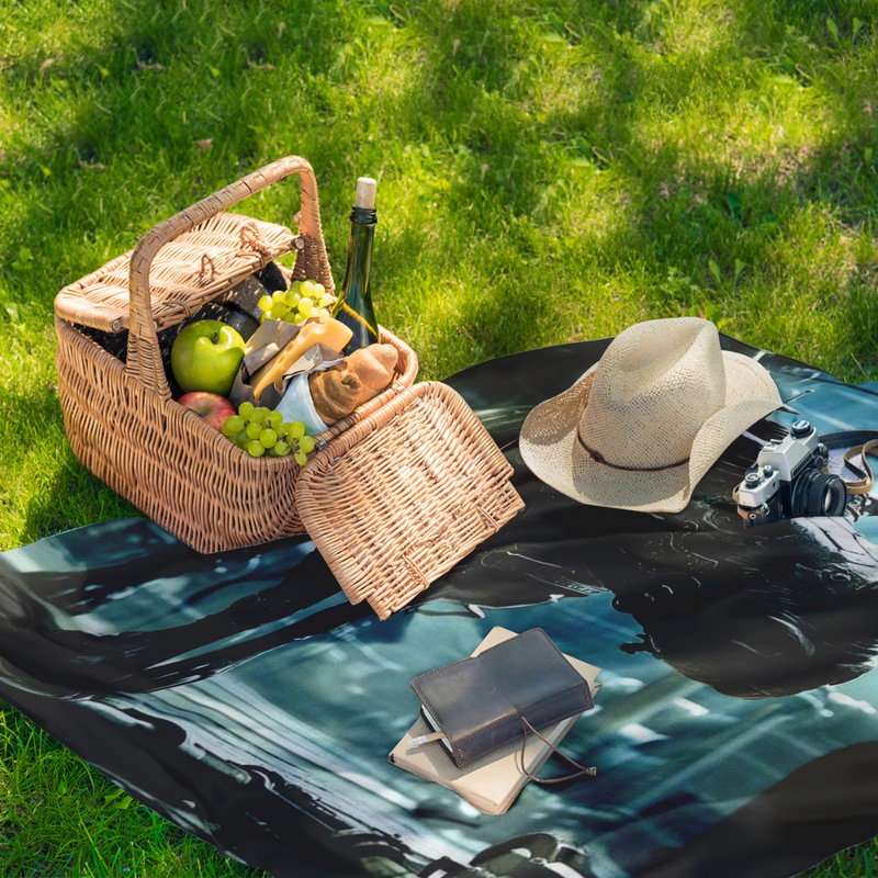 Laden Sie das Bild in Galerie -Viewer, HW Fantasy Picknickdecke | Robuste Outdoordecke mit Kriegermotiv
