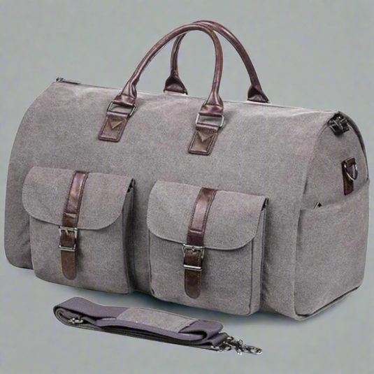 HW Geräumige Leder Tasche | Mehrere Fächer für komfortables Reisen