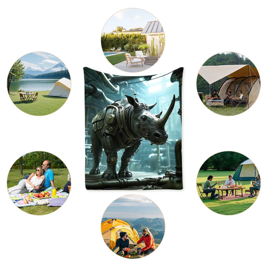 HW Fantasy Picknickdecke | Robuste Outdoordecke mit Kriegermotiv