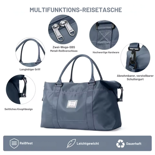 HW Große Reisetasche | Wasserabweisende Handgepäcktasche für Flugreisen