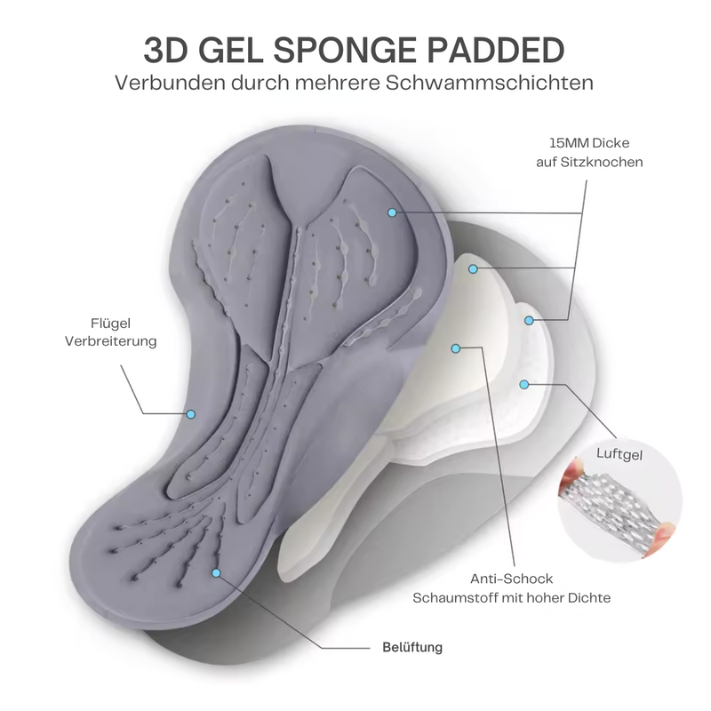 Laden Sie das Bild in Galerie -Viewer, 3D Gel-Schwamm-Sitzpolster, ergonomisch, 15mm dick, Anti-Schock, atmungsaktiv, ideal für Fahrradsitze, Komfort und Schutz, graue Farbe.
